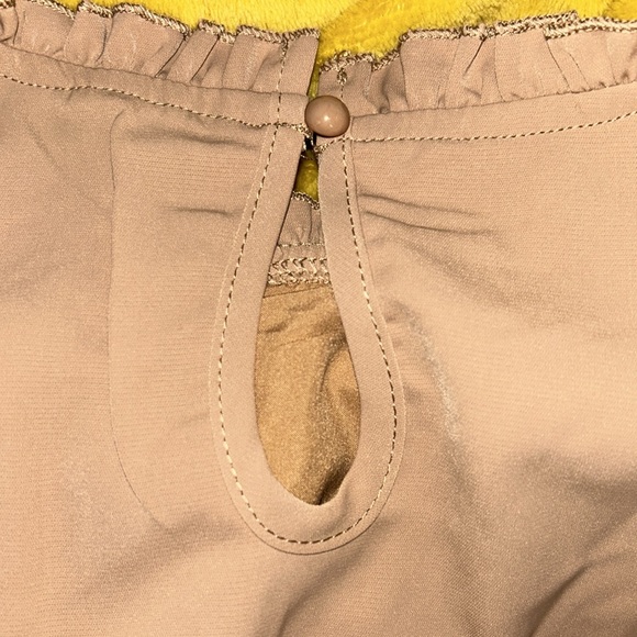 Tan Long Sleeve Tiered Sundress with Mock Neck - Picture 4 of 8